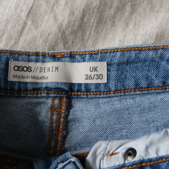 ASOS high rise farleigh jeans with raw hem - Picture 4 of 6